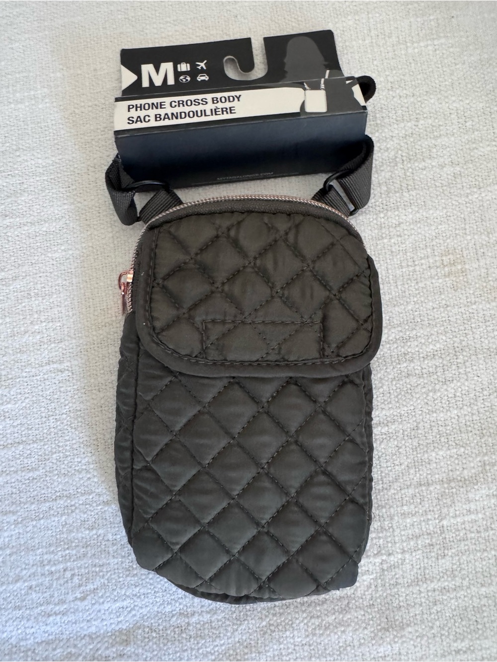 Quilted phone crossbody purse green